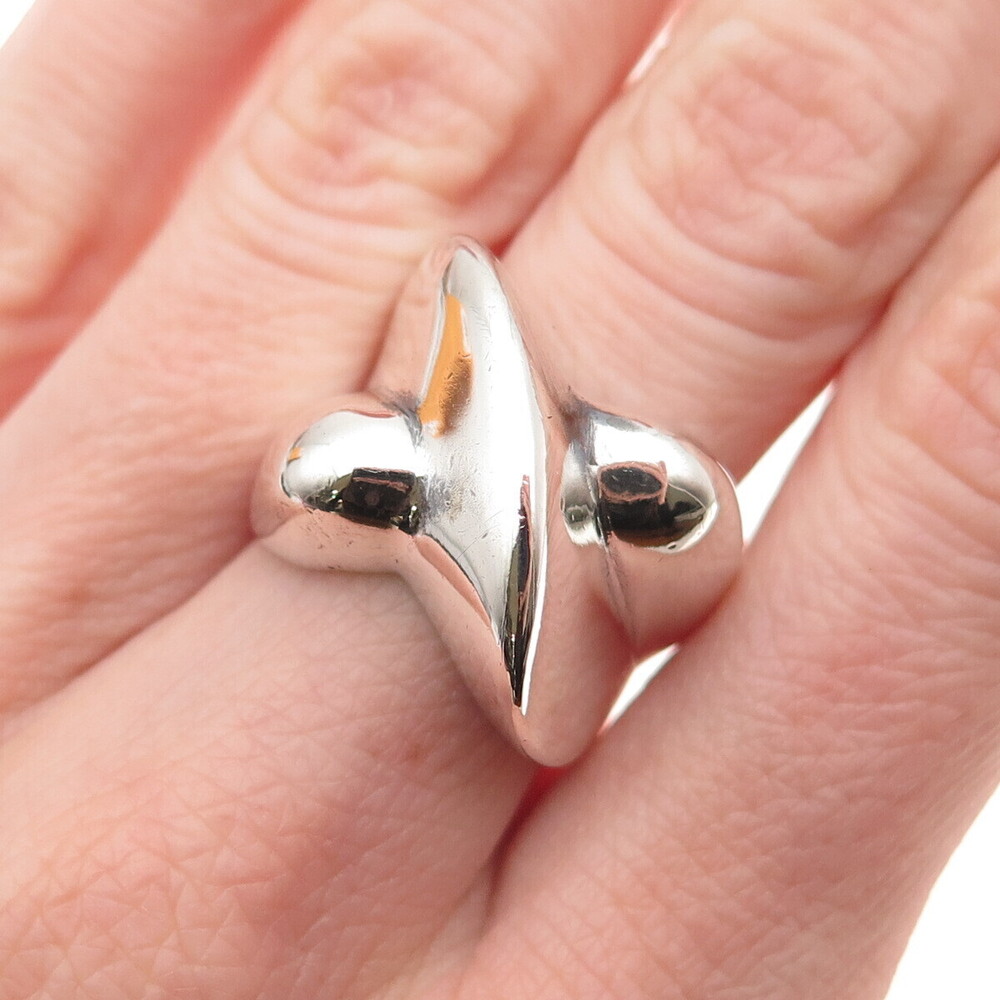 JAD Gioia Clavenzani & Ivano Ghinelli Sterling Vintage X-Shape Ring Size 6.75